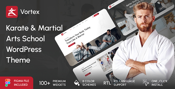 Vortex - Karate & Martial Arts School WordPress Theme