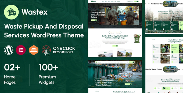 Wastex- Waste Pickup and Disposal Services WordPress Theme