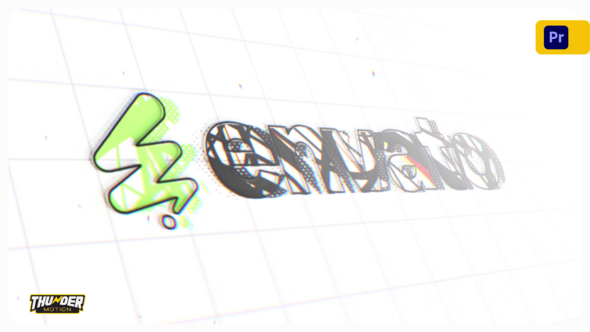 Chromatic Sketch Glitch Logo Reveal
