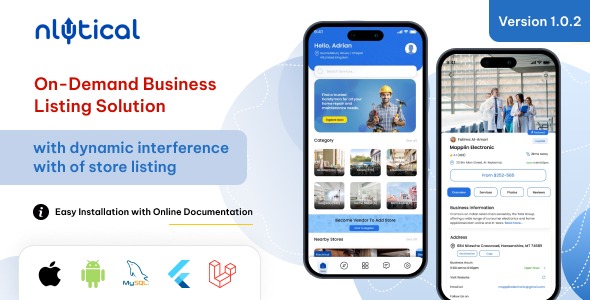 Nlytical – Business Directory Listing Flutter App with Admin Panel