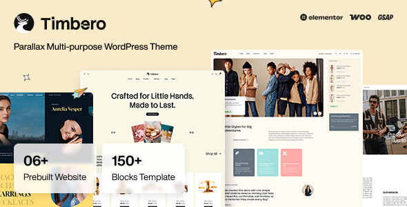 Timbero - Creative WooCommerce WordPress Theme with GSAP Animations