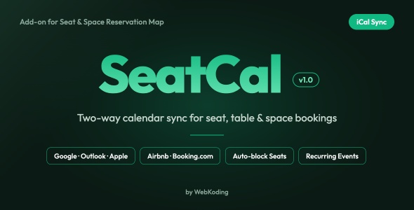 SeatCal - Calendar Sync Add-on for Seat & Space Reservation Map