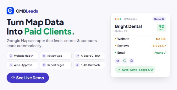 GMBLeads – Google Maps Lead Generation, AI Audits & Personalized AI Outreach for Local Businesses
