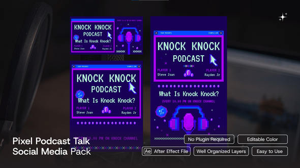 Pixel Blue Podcast Social Media Pack