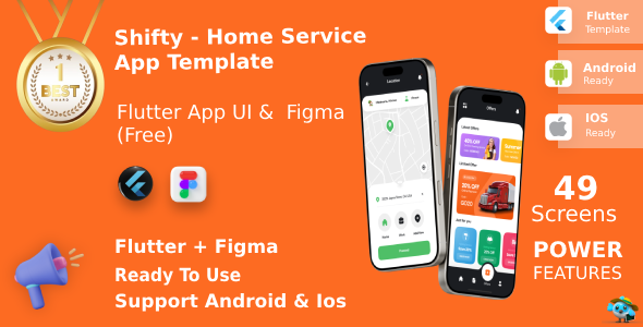 Shifty | Multi-Service Booking App UI Kit for Flutter