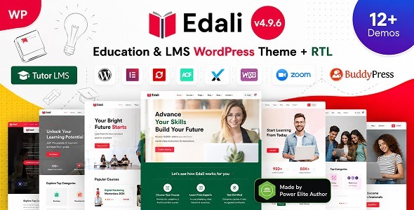Edali - Online Coaching & Education LMS Elementor WordPress Theme