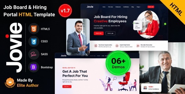 Jovie - Job Board & Hiring Portal Bootstrap 5 Template