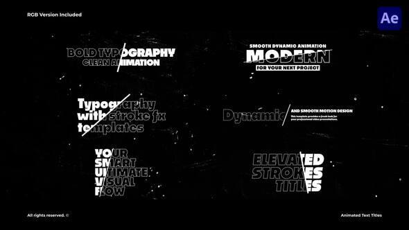 Animated Text Titles with Stroke