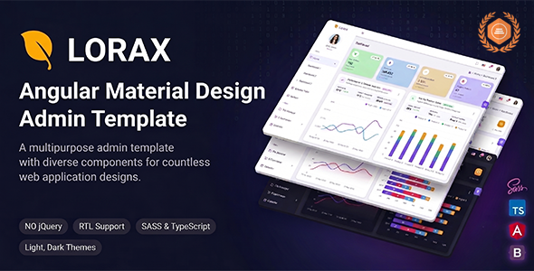 Lorax - Angular 22+ Material Design Admin Template