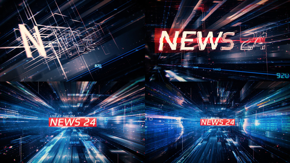 News Flux - Futuristic Breaking News Opener