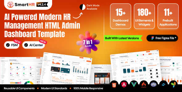 SmartHR - HRM, CRM & Workforce Management Admin Template (HTML, Angular & Vue)