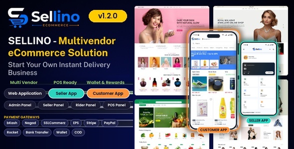 Sellino | Multi-vendor eCommerce and POS PHP Script with Customer and Seller Apps