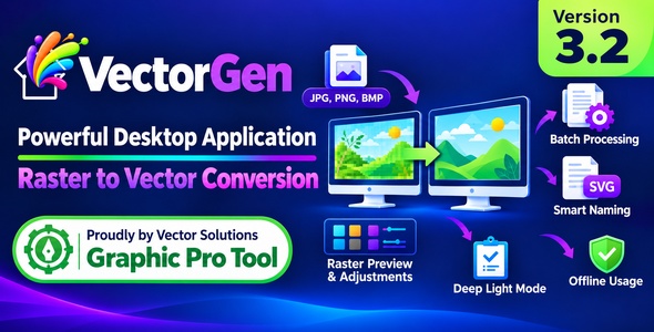 VectorGen – Professional Image to SVG/EPS Converter for Windows