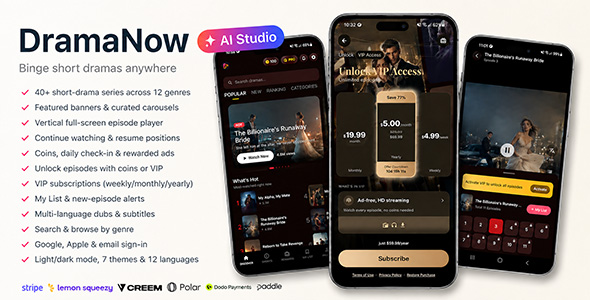 DramaNow | Flutter App Short Drama Platform