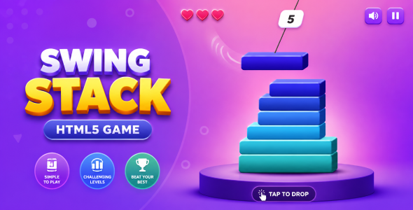 Swing Stack | HTML5 Arcade Stacking Game