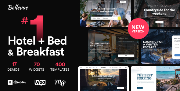 Hotel + Bed and Breakfast Booking Calendar Theme | Bellevue preview