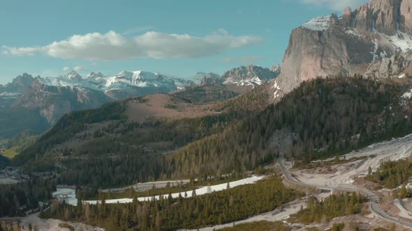 Dolomites Aerial View