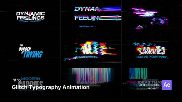 Intro - Glitch Typography Animation