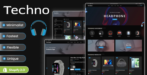 Techno - Electronics & Gadgets Ecommerce Shopify 2.0 Theme