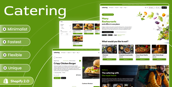 Catering - Shopify 2.0 Food Services eCommerce Theme