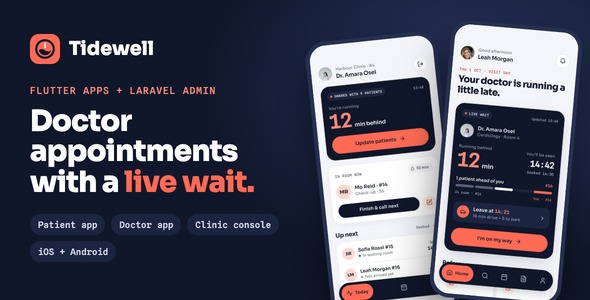 Tidewell | Flutter Doctor Appointment App With Live Wait