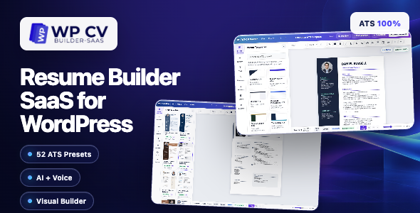 WP CV Builder - WordPress Resume Builder - Resume Maker - CV Maker