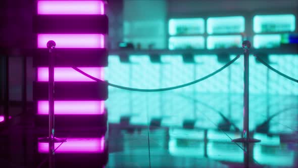 Empty Night Club with Neon Lights alt