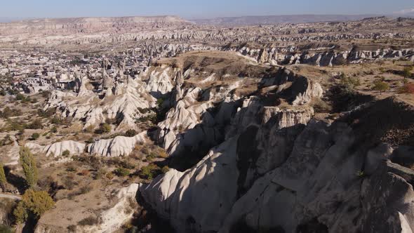 Cappadocia Landscape Aerial View. Turkey. Goreme National Park