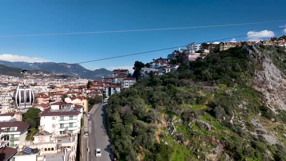 Funicular arial view 4 K Turkey Alanya