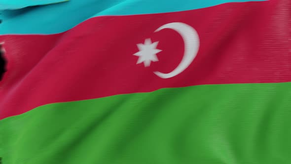 4K Azerbaijan flag transition with alpha. two step