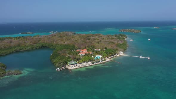 Islas Del Rosario Colombia Aerial View