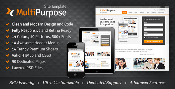 MultiPurpose - responsywny szablon strony HTML5