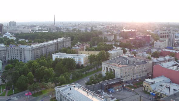 Saint Petersburg Aerial 91. Roofs.