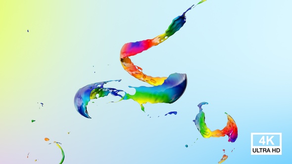 Twisted Multicolor Paints Splash V6 4K alt