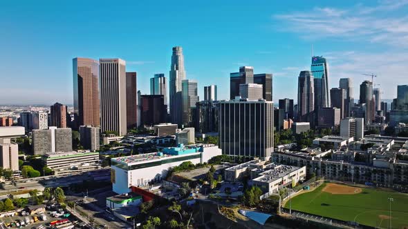 Road Traffic on Freeway in Urban Los Angeles California