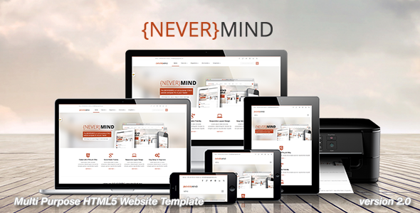 Nevermind - Wszystko w jednym szablonie HTML5