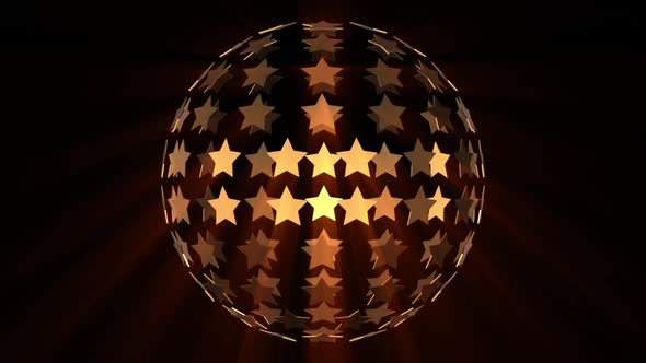 Golden Stars Disco Ball