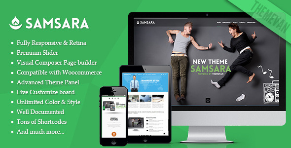 Samsara - Creative Multi-pages and One Page WordPress Theme