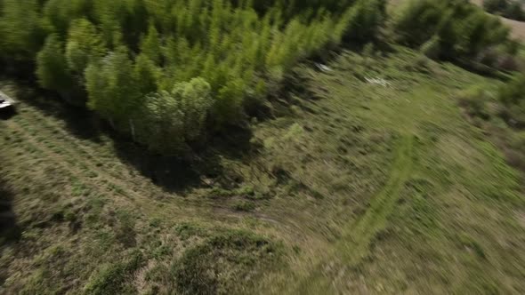 FPV Flight Pursuit of a Military Armoured Personnel Carrier at Training