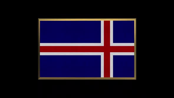 Iceland 3D Flag