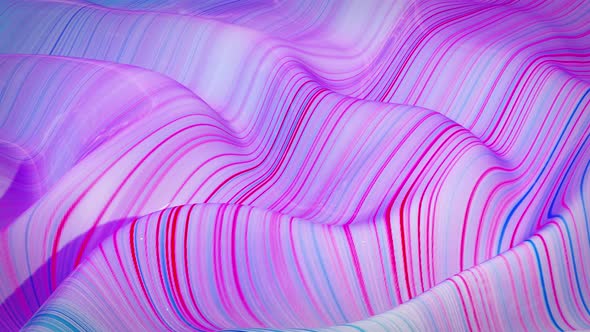 Beautiful Glossy Wavy Surface of Liquid with Pattern Gradient Color and Flow Waves on It