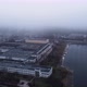 Aerial View From a Drone to a Thermal Power Plant in Cloudy Foggy Weather - VideoHive Item for Sale