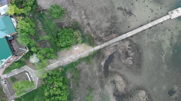 Pier top aerial view