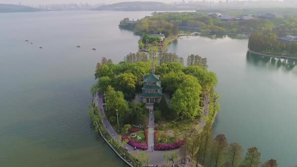Videowuhanwuhan Beautiful Lake View Tourism Company Publicity Aerial Photography