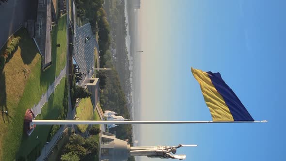Vertical Video National Flag of Ukraine