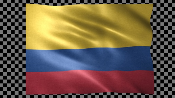 Colombia Waving Flag Looped