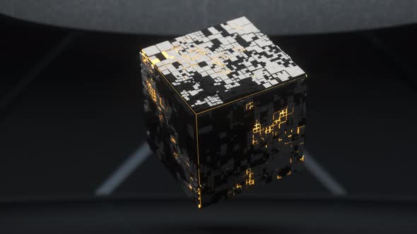 Rotating cube and materials