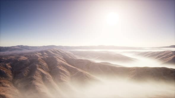 Mountain Landscape with Deep Fog at Morning