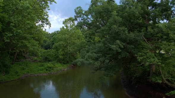 Rocky River drone footage low altitude