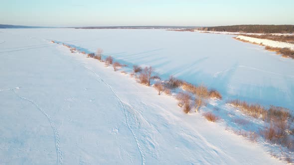 Island In A Frozen River